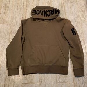 Mackage Krys Pull Over Hoodie Small Army Green Pocket Designer Logo **READ